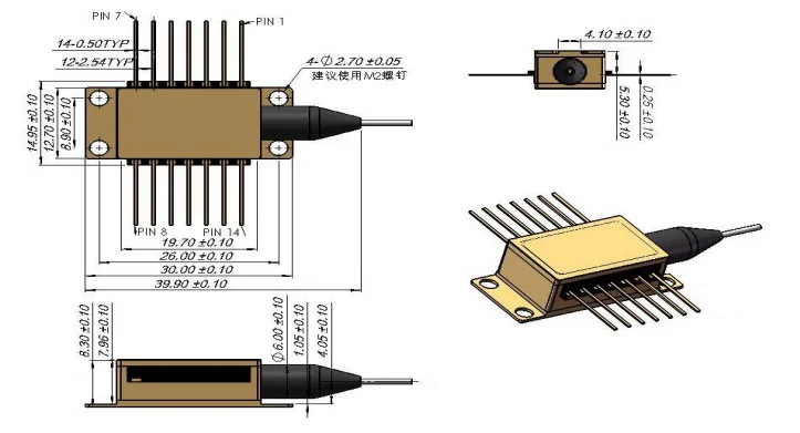 L Band 1574nm 10mw Dfb Butterfly Laser Diode